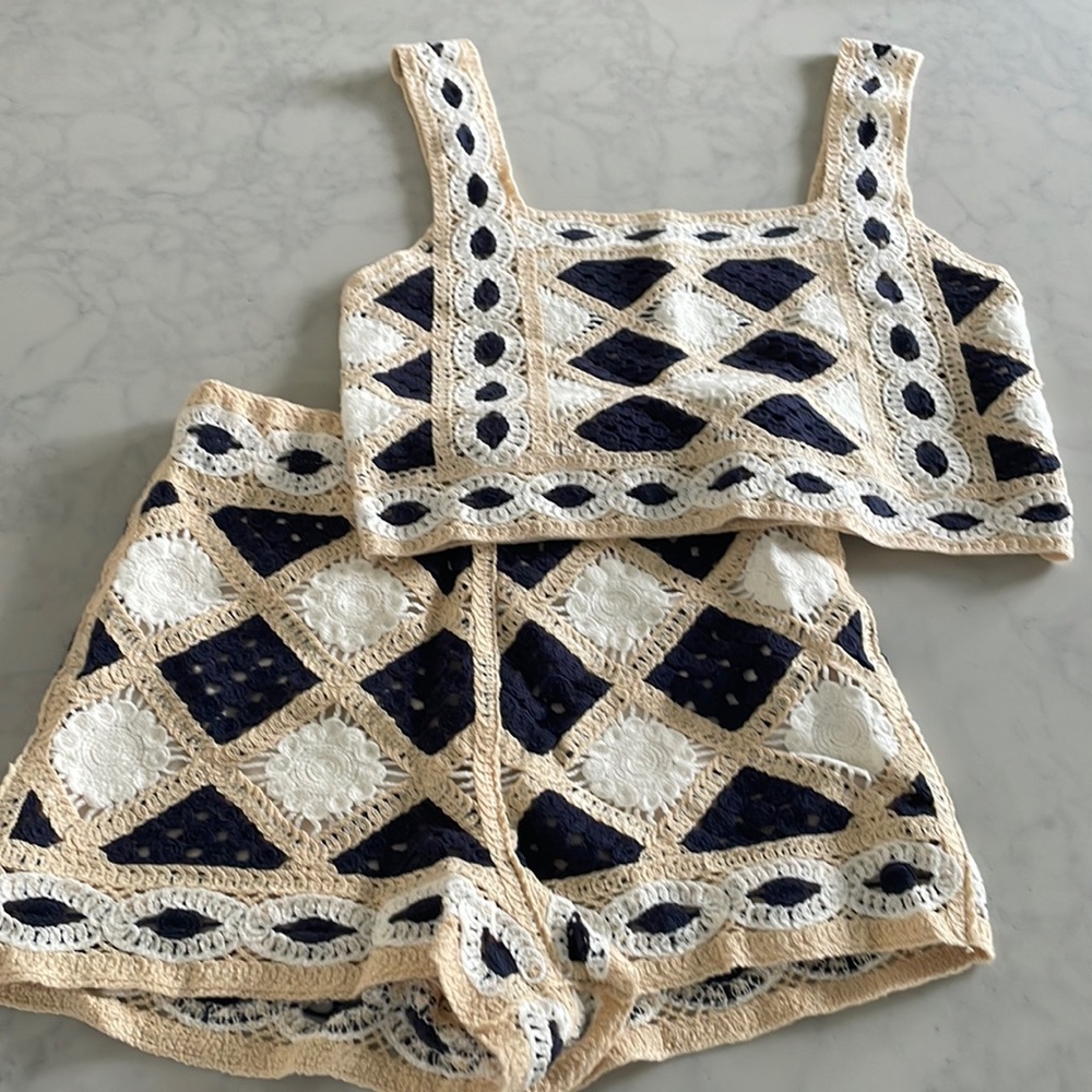 Crochet top and bottom set